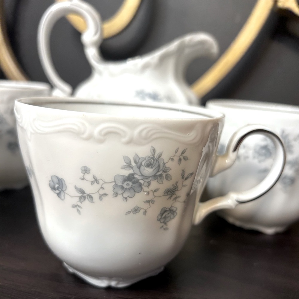 Johann Haviland Germany vintage China creamer and set of tea cups